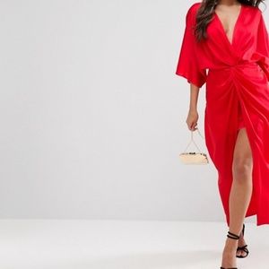 ASOS Kimono Twist Front Maxi Dress